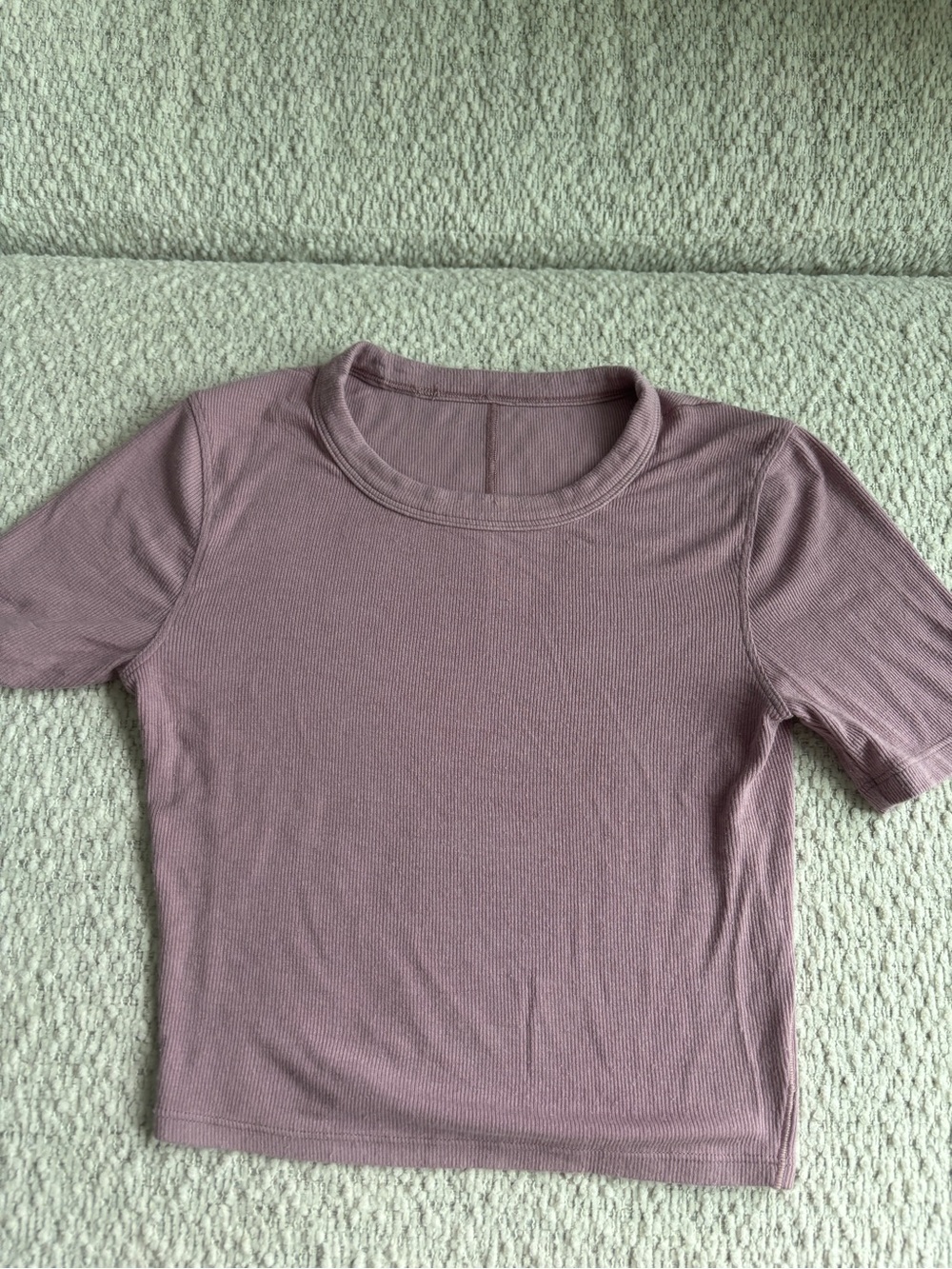 lululemon athletica Dusty Mauve Ribbed Short Sleeve Tee
